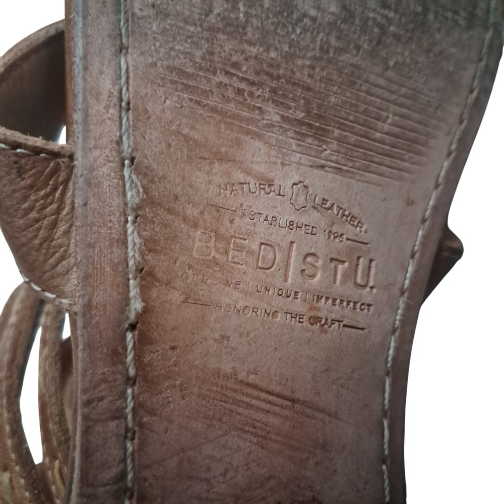 Bed Stu Artemis Sandal Womens 7 Brown Leather Strappy Gladiator Boho Festival - Picture 9 of 11